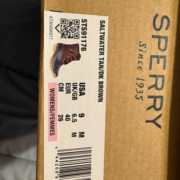 Sperry Men's Black and Brown Leather Rain Boots - Picture 2 of 7